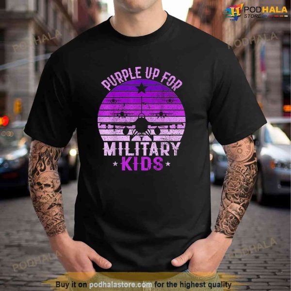 Purple Up For Military Kids Military Child Month 2023 Kids Shirt