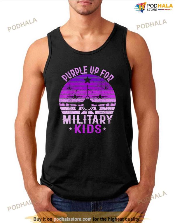 Purple Up For Military Kids Military Child Month 2023 Kids Shirt