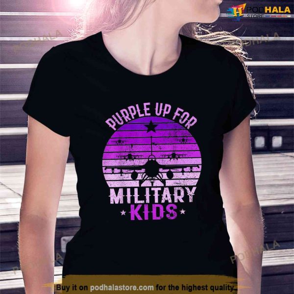 Purple Up For Military Kids Military Child Month 2023 Kids Shirt