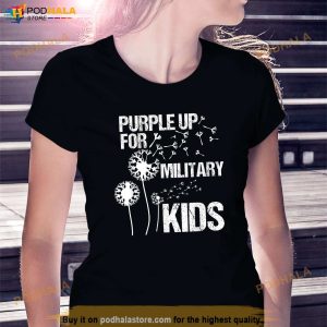 Purple Up For Military Kids Month Of The Military Child Shirt 3