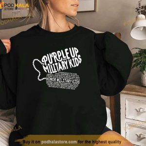Purple Up For Military Kids Shirt Month Of The Military Child Gift 3