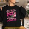 Retired 2023 Shirt Retirement Gifts for Women 2023 Cute Pink Shirt
