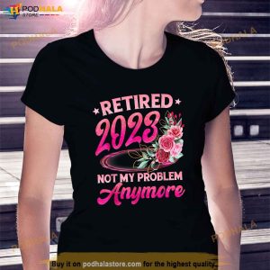 Retired 2023 Shirt Retirement Gifts For Women 2023 Cute Pink Shirt 2