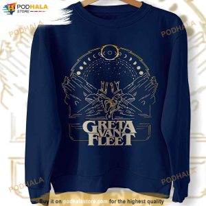 Retro Greta Van Fleet Tshirt Dream In Gold Tour 2023 Merch For Fans