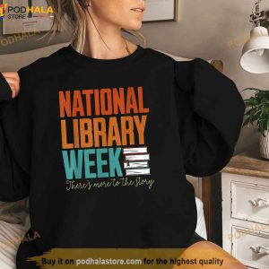 Retro National Library Week 2023 Librarian Appreciation Book Shirt