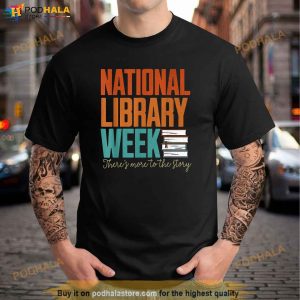Retro National Library Week 2023 Librarian Appreciation Book Shirt 3