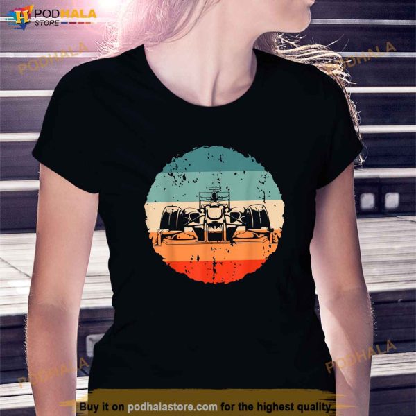 Retro vintage Formula Racing Lovers Silhouette Race Car fan Shirt