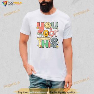 Retro You Got This Leopard Motivational Testing Day Shirt 2