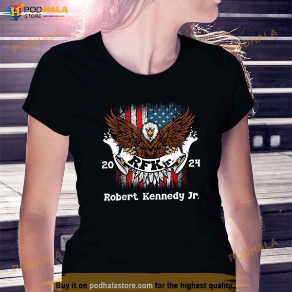 Robert Kennedy Jr for President 2024 Shirt, Bald Eagle American Flag Shirt