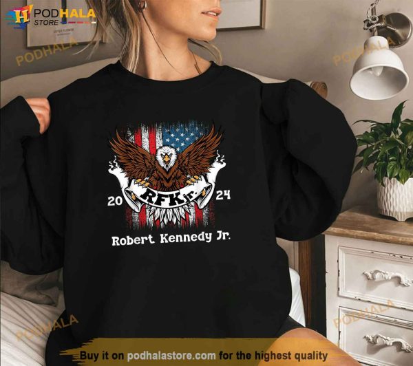 Robert Kennedy Jr for President 2024 Shirt, Bald Eagle American Flag Shirt