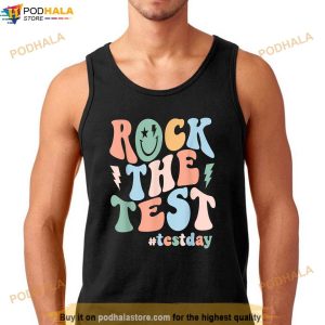 Rock The Test Testing Day Retro Motivational Teacher Student Shirt 2