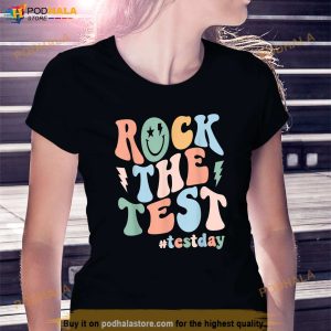 Rock The Test Testing Day Retro Motivational Teacher Student Shirt 3