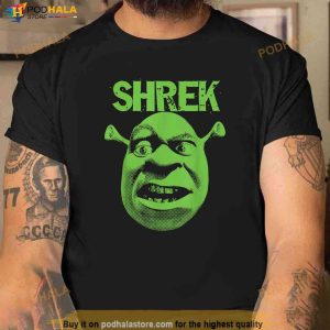 Shrek Grumpy Green Comic Art Face Shrek Slut Shirt