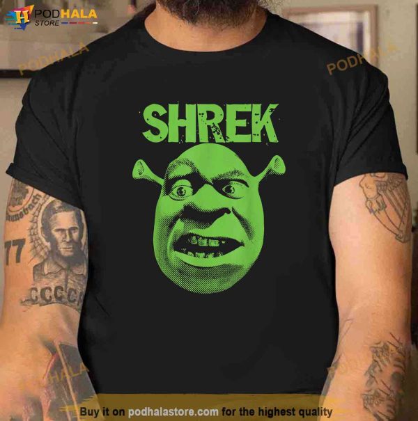 Shrek Grumpy Green Comic Art Face Shrek Slut Shirt