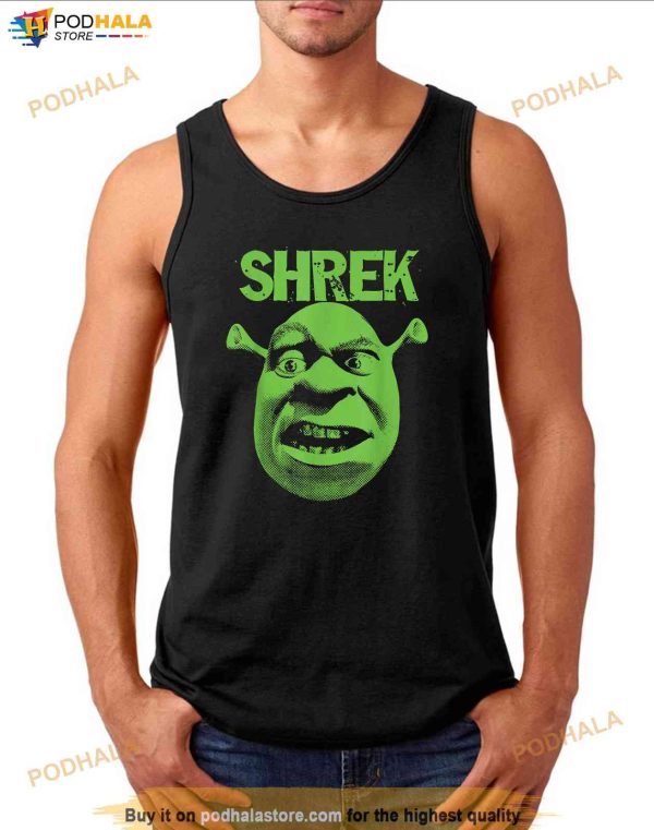 Shrek Grumpy Green Comic Art Face Shrek Slut Shirt