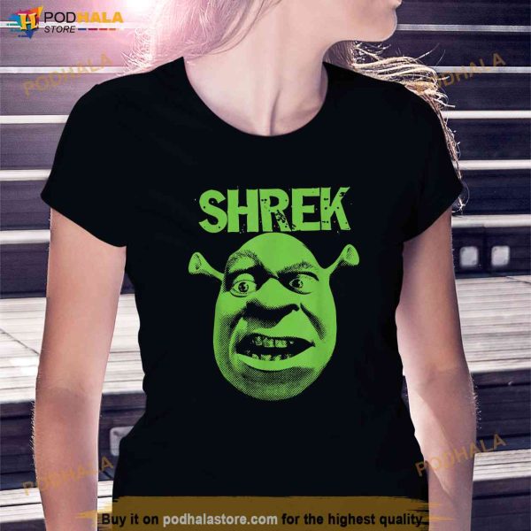 Shrek Grumpy Green Comic Art Face Shrek Slut Shirt