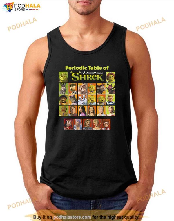 Shrek Periodic Table Of Shrek Characters Shrek Slut Shirt