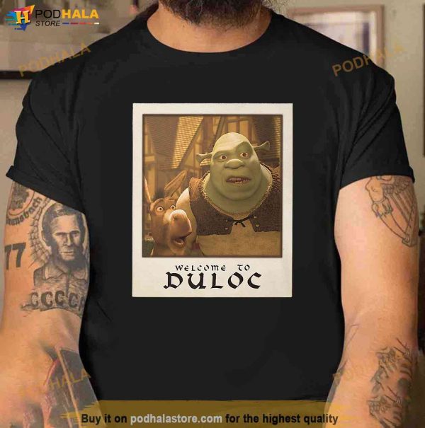 Shrek Welcome To Duloc Shrek And Donkey Polaroid Shrek Slut Shirt