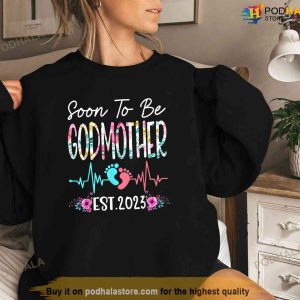Soon To Be Godmother 2023 Mothers Day Christmas First Time TShirt