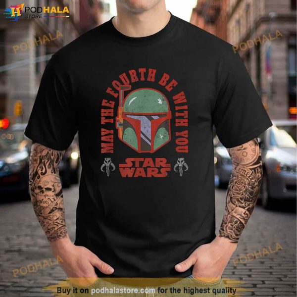 Star Wars Boba Fett May The Fourth Be With You Logo Shirt, Movie Gift For Fans