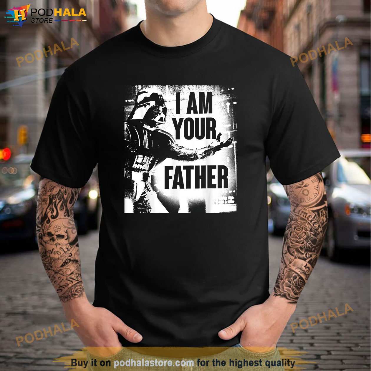 Wars Darth Vader Your Father Dad Spray Paint Shirt, New Dad Gift Ideas - Bring Your Thoughts And Imaginations Into Reality Today