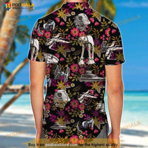 Star Wars Hawaiian Shirt, Star Wars Shirt, Spaceship Summer Button Up Shirts