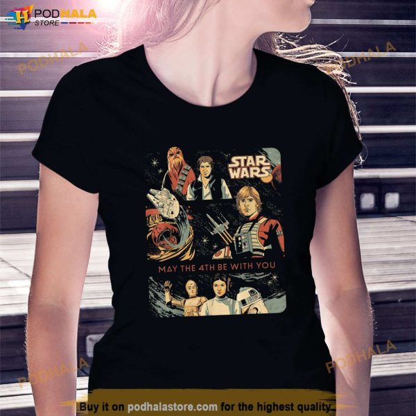 Star Wars May the 4th Be With You Classic Vintage Art Shirt, Movie Gift For Fans