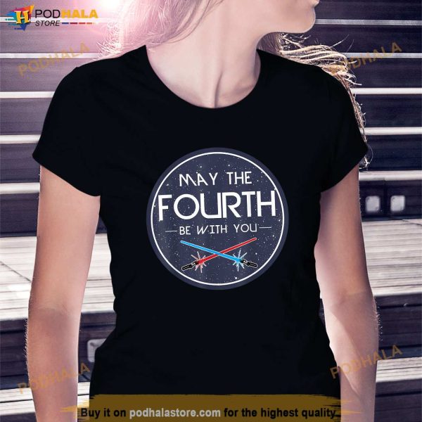 Star Wars May The Fourth Be With You Lightsaber Clash Poster Shirt, Movie Gift For Fans