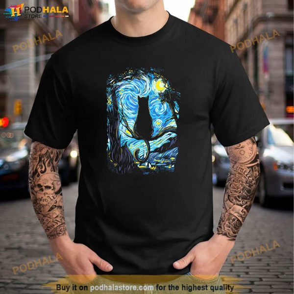 Starry Night Cat Van Gogh Cat Shirt
