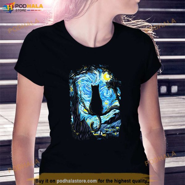 Starry Night Cat Van Gogh Cat Shirt