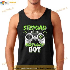 Stepdad Of Birthday Boy Matching Video Game Birthday Party Shirt 2