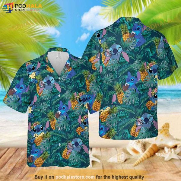 Stitch Hawaiian Shirt, Stitch Beach Shirt, Stitch Summer Vacation Shirt