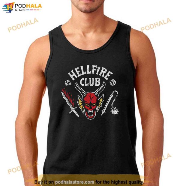 Stranger Things 4 Hellfire Club Skull Weapons Shirt