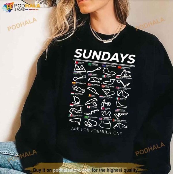 Sundays Are For F1 Shirt Racing Inspired Clothing F1 Shirt, Formula One Tee