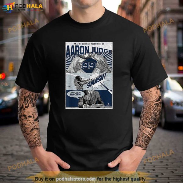 Super Hero Comic Strip Pop Art Aaron Judge New York MLBPA Shirt