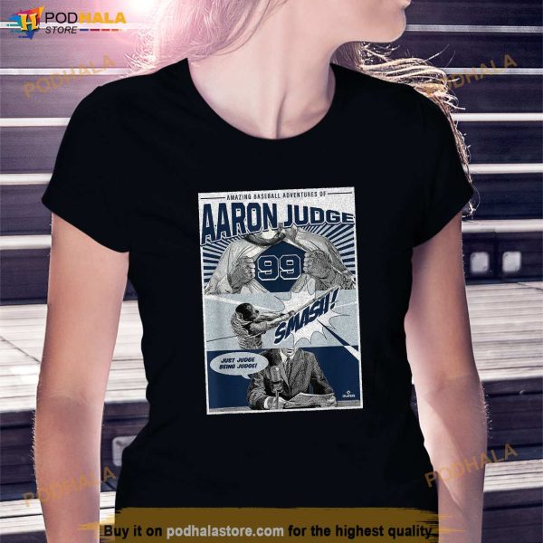 Super Hero Comic Strip Pop Art Aaron Judge New York MLBPA Shirt