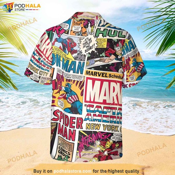 Superhero Hawaii Shirt, Marvel Superhero Aloha Vibe Hawaiian 3D Shirt For Fans