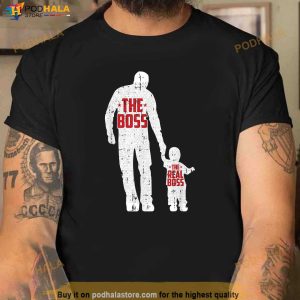 The Boss The Real Boss Fathers Day Dad Son Daughter Matching Shirt