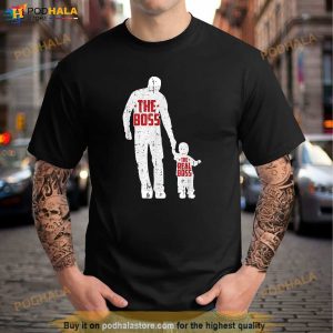 The Boss The Real Boss Fathers Day Dad Son Daughter Matching Shirt 3