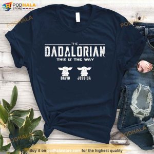 The Dadalorian Shirt Personalized Dad Tee With Kids Name Fathers Day 2023 Gift