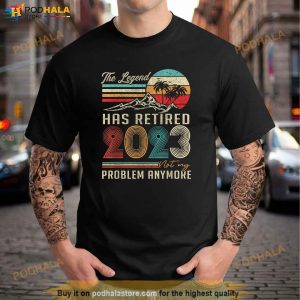 The Legend Has Retired Shirts For Men Dad Retirement 2023 Shirt 2