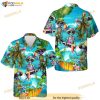Tropical Alien Hawaiian Shirt, Summer Beach Aloha Button Down Short Sleeves