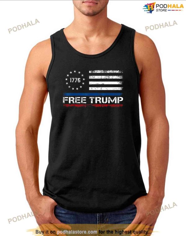 Trump Republican Support Pro Trump American Flag Free Trump Shirt