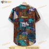 Unique Pattern Beach Hawaiian Shirt, Women Men Short Sleeve Button Up Shirt