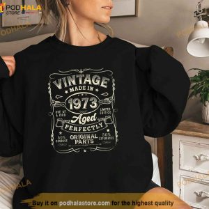 Vintage 50th Birthday Decorations Men Funny 1973 50 Birthday Shirt 3