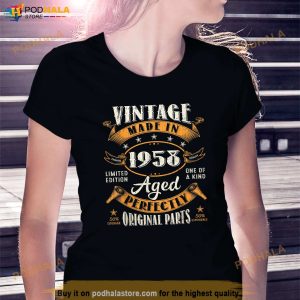 Vintage 65th Birthday Decorations Men Funny 1958 65 Birthday Shirt 3