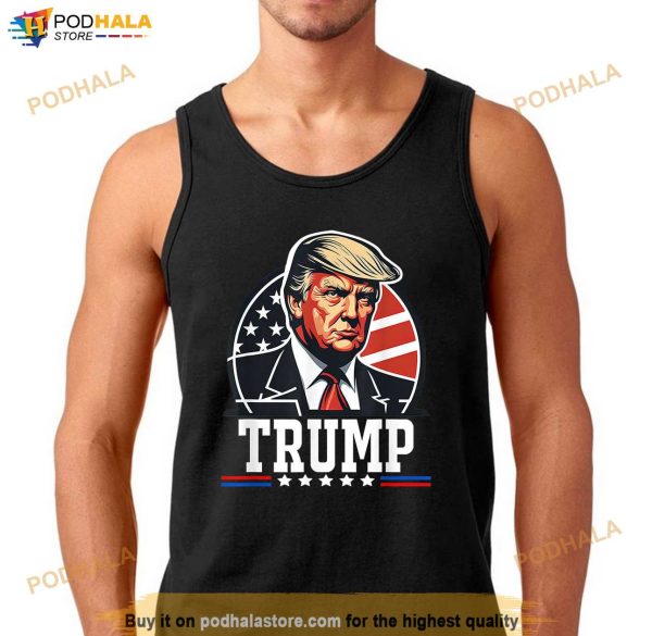 Vintage American Flag Trump Shirt, Free Donald Trump T-Shirt