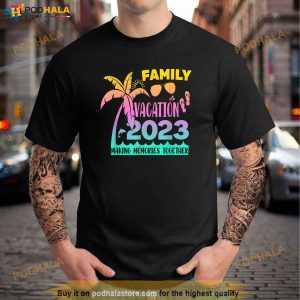 Vintage Family Trip Summer Vacation Beach 2023 Shirt 2