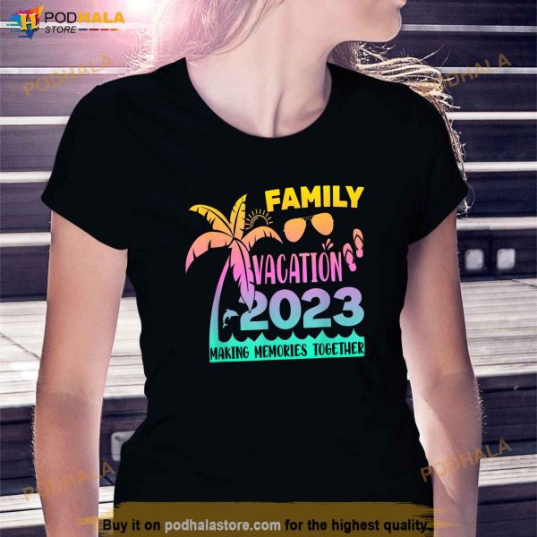 Vintage Family Trip Summer Vacation Beach 2023 Shirt