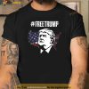 Vintage Free Donald Trump Free Trump 2024 American US Flag T-Shirt
